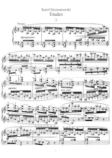 Partition complète, 12 Etudes, Op.33, Szymanowski, Karol