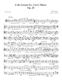 Partition de violoncelle, violoncelle Sonata No.2, Op.28