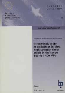 Strength/ductility relationships in ultra high strength sheet steels in the range 800 to 1 400 MPa