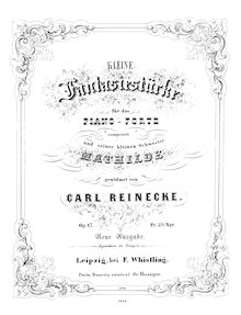 Partition complète, 15 kleine Fantasiestücke, Op.17, Reinecke, Carl