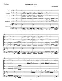 Partition Cembalo , partie, Overture No.2, D Major, Dunn, Bart