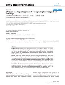 OGO: an ontological approach for integrating knowledge about orthology