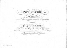 Partition Piano et hautbois parties, Potpourri pour hautbois et Piano, Op.5