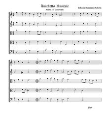 Partition  16,  Courente - partition complète (Tr Tr T T B), Banchetto Musicale