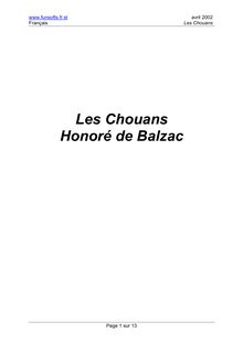 Les Chouans Honoré de Balzac