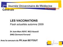 Les vaccinations à l automne 2009