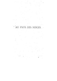 Au pays des neiges (3e édition) / par H. Gourdon de Genouillac