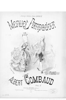 Partition complète, Menuet Pompadour, C major, Combaud, Albert
