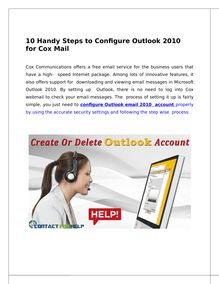 Handy Steps to Configure Outlook 2010