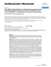 The effects of beta-blockers on dobutamine-atropine stress echocardiography: early protocol versusstandard protocol