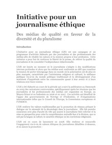 Initiative pour un journalisme éthique