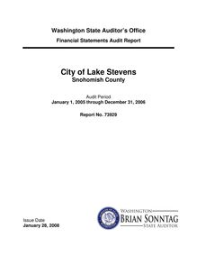 Audit report city of Lake Stevens Snohomish County