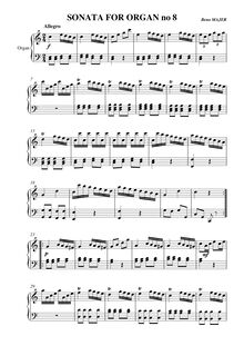 Partition , Sonata en C major, 11 orgue sonates, Majer, Beno par Beno Majer