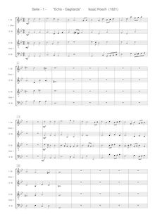 Partition chœur 1 score [ténor: G2 clef], Echo - Gagliarda, C major