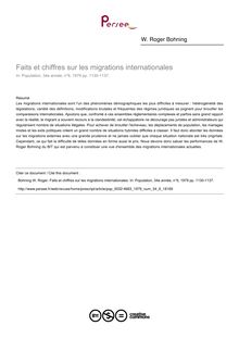Faits et chiffres sur les migrations internationales - article ; n°6 ; vol.34, pg 1130-1137