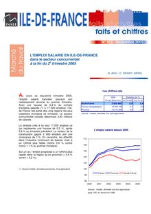 L emploi salarié en Ile-de-France dans le secteur concurrentiel à la fin du 2e trimestre 2005