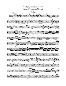 Partition altos, Piano Concerto No.22, E♭ major, Mozart, Wolfgang Amadeus