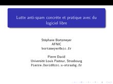 Lutte anti-spam concrète et pratique avec du logiciel libre