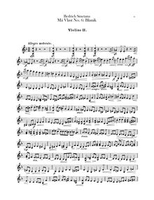 Partition violons II, Blaník, D minor, Smetana, Bedřich