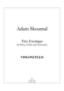 Partition violoncelle, Trio Exotique, Skoumal, Adam