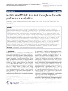 Mobile WiMAX field trial test through multimedia performance evaluation