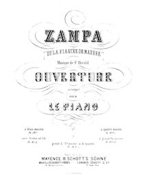 Partition Piano 1, Zampa, ou La fiancée de marbre, Opéra comique en trois actes