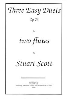 Partition complète, 3 Easy flûte duos, Scott, Stuart