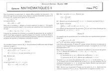 Mathématiques 2 1999 Classe Prepa PC Concours Centrale-Supélec