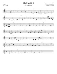 Partition ténor viole de gambe 1, aigu clef, madrigaux, Book 1, Gesualdo, Carlo par Carlo Gesualdo