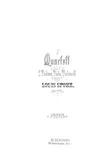 Partition violon 1, 3 corde quatuors, Spohr, Louis