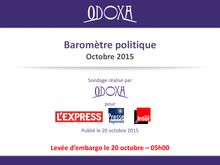 Baromètre Odoxa octobre 2015