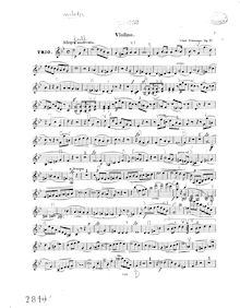 Partition de violon, Piano Trio, G minor, Schumann, Clara