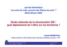 05 - Etude Nationale de la structuration SSR -  FHF- BARRETEAU
