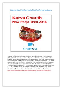 Karwa Chauth Pooja Thali