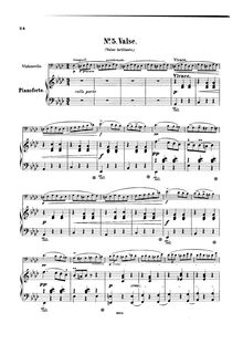Partition de piano, valses, Chopin, Frédéric