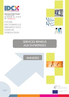 Etude Services rendus aux entreprises - Annexes -Novembre 2007
