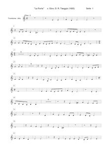 Partition chœur II: Alto Trombone, La porta, Taeggio, Giovanni Domenico Rognoni