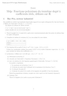 Dossier pour le PLP en ligne Mathematiques
