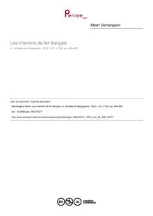 Les chemins de fer français - article ; n°239 ; vol.42, pg 449-460