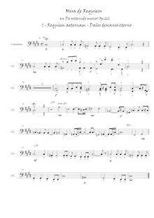 Partition Basses, Misa de Requiem en do sostenido menor, C♯ minor