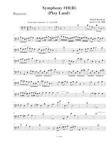 Partition basson, Symphony No.18, B-flat major, Rondeau, Michel