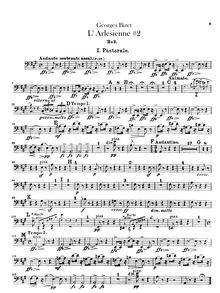 Partition Basses, L Arlésienne  No.2, Bizet, Georges