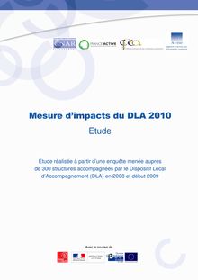 Mesure d impacts du DLA 2010 Etude