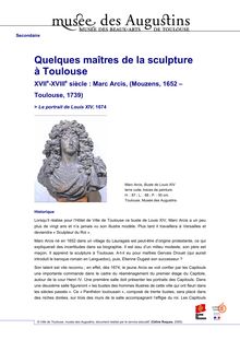Quelques maîtres de la sculpture à Toulouse
