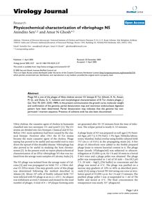 Physicochemical characterization of vibriophage N5