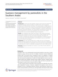 Guanaco management by pastoralists in the Southern Andes