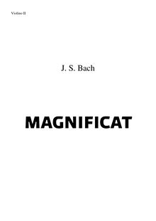 Partition violons II, Magnificat, D major, Bach, Johann Sebastian par Johann Sebastian Bach