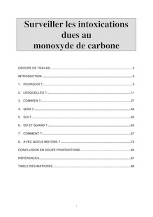 Surveiller les intoxications dues au monoxyde de carbone