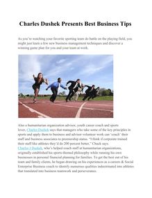  Charles Dushek Presents Best Business Tips
