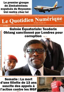 Le Quotidien Numérique d’Afrique n°1686 - du Lundi 26 juillet 2021